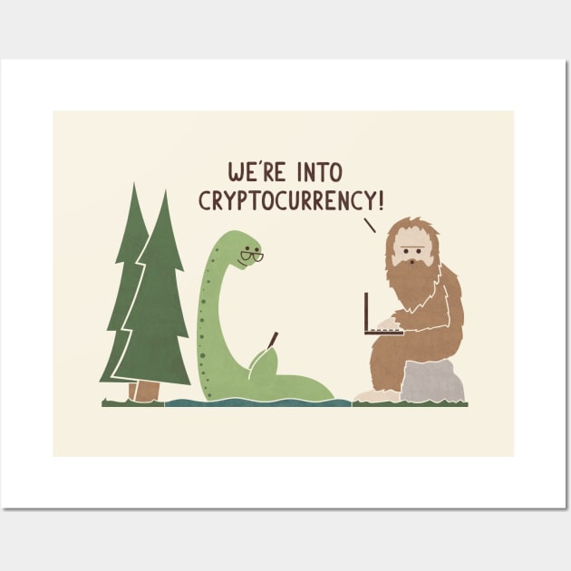 Cryptocurrency Wall Art by HandsOffMyDinosaur